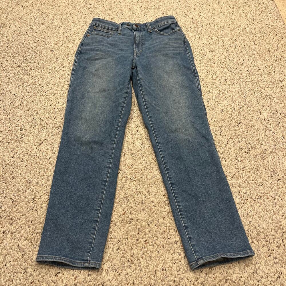 Madewell Curvy Stovepipe Jeans Sz 29 Tall Denim Medium Wash Perfect Fit Button